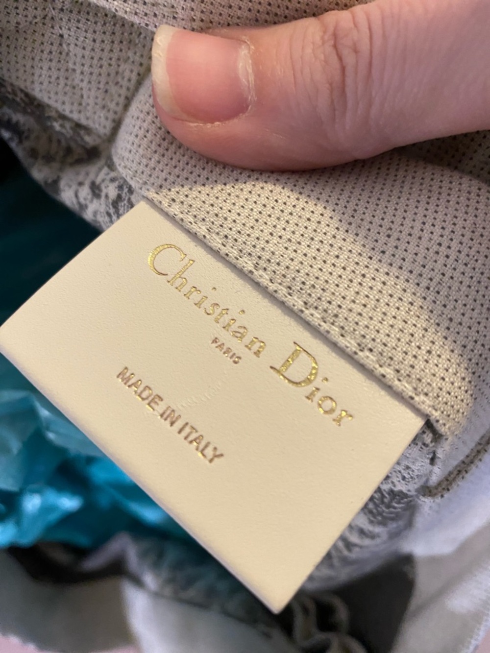 Authentic Christian Dior toile de jouy Logo Canvas luxury designer Tote - Picture 3 of 6